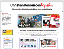 Tablet Screenshot of christianresourcestogether.co.uk